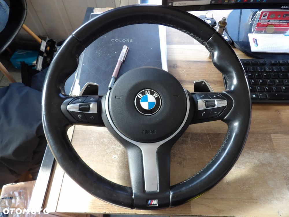 BMW - F10 - KIEROWNICA MULIFUNKCYJNA - WIBRACJA - ASYSTENT - LIFT - PODUSZKA AIRBAG - KOMPLET - IDEALNA - 7849183 - 1