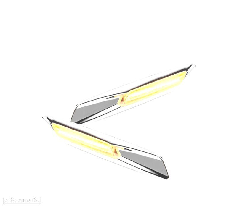 PISCAS LATERAIS PARA BMW SERIE5 F10 CROMADOS SEM PDC - 1