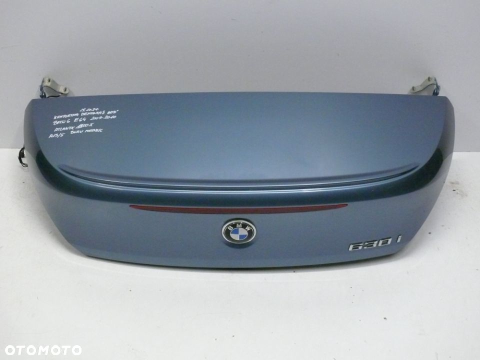 KLAPA TYLNA BAGAŻNIKA BMW E64 2003 2010 - 2