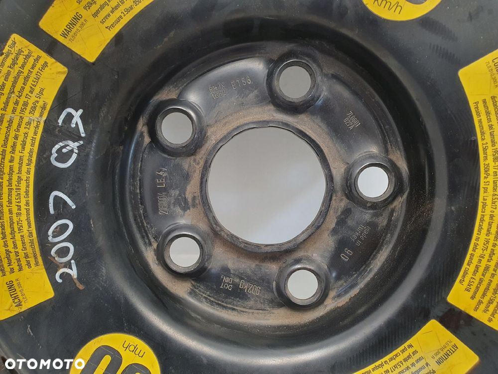 KOŁO DOJAZDOWE Audi Q7 Vw Touareg I dojazdówka 195/75 R18 7L0601027A 5x130 - 4
