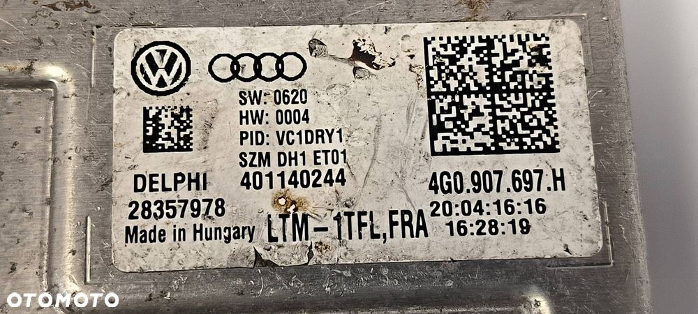 PRZETWORNICA VOLKSWAGEN PASSAT B8 4G0907697H - 2
