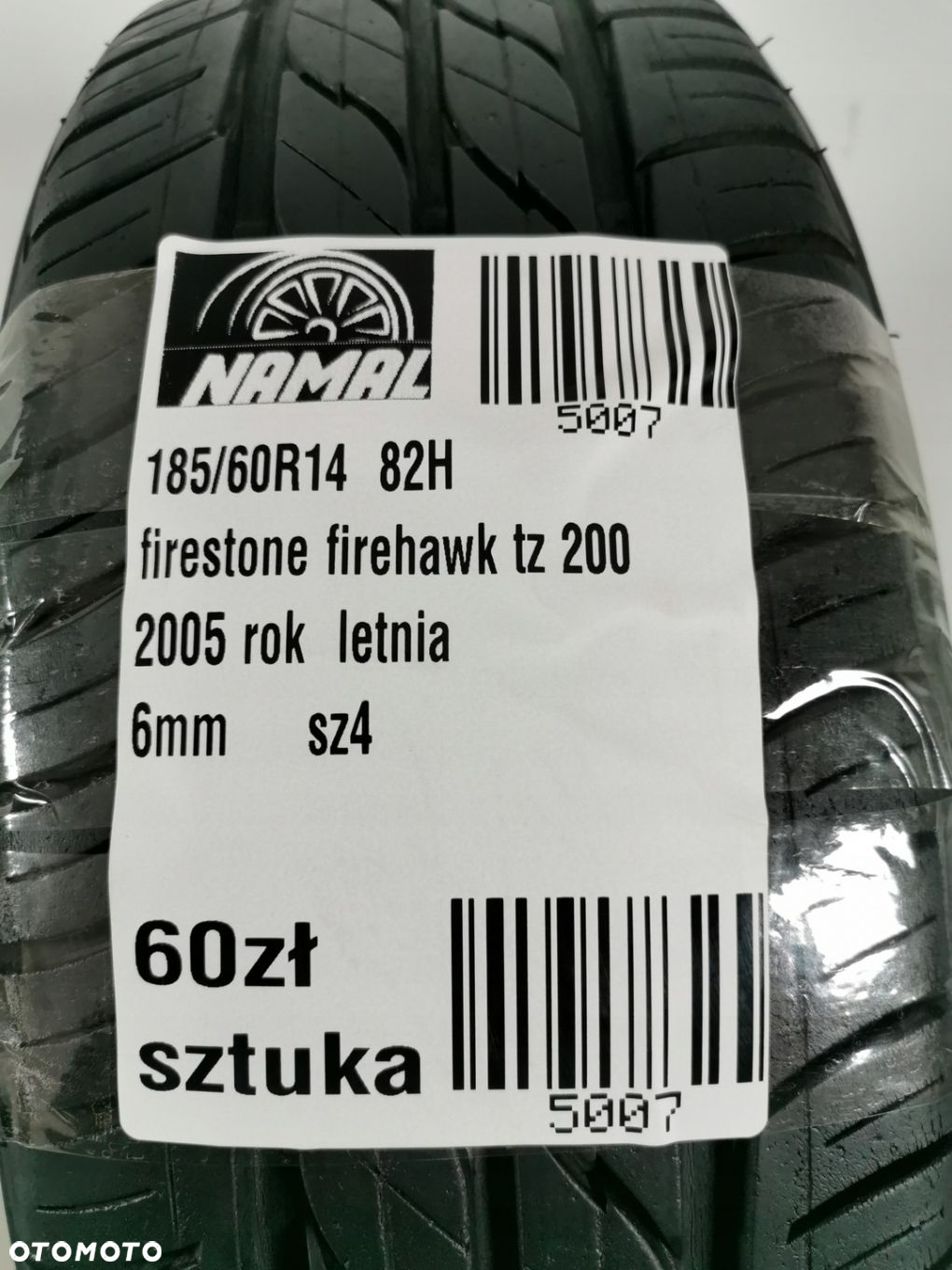 1x firestone firehawk tz200 185/60r14 opona letnia 6mm 5007 - 8
