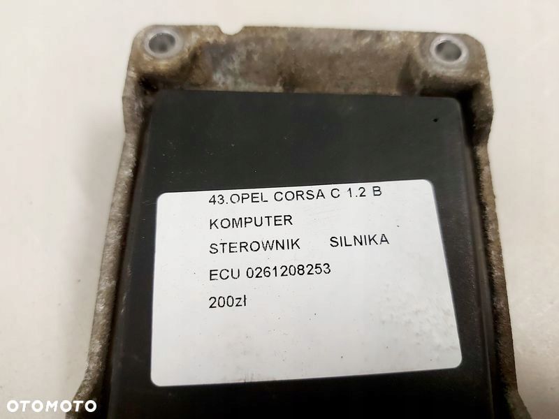 opel corsa c 3 iii 1.2 b komputer sterownik silnika ecu 0261208253 - 4