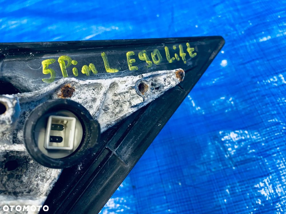 LUSTERKA LUSTERKO ZEWNĘTRZNE LEWE 5PIN BMW E90 E91 07R ; SZARE ORYGINAŁ EUROPA - 7