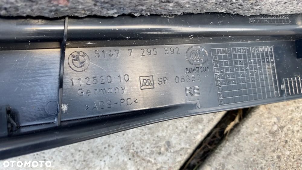 OSŁONA BAGAŻNIKA PRAWY TYŁ BMW F34 GT 7295592 - 2