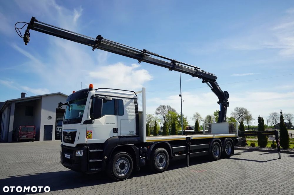 MAN MAN TGS 35.480 / 8x4 / HDS HIAB 288 EP-5 wysów : 12.7 M / SKRZYNIOWY - 7,4 M / UDŹWIG : 9400 KG / EURO 6 / STEROWANIE RADIOWE - 3
