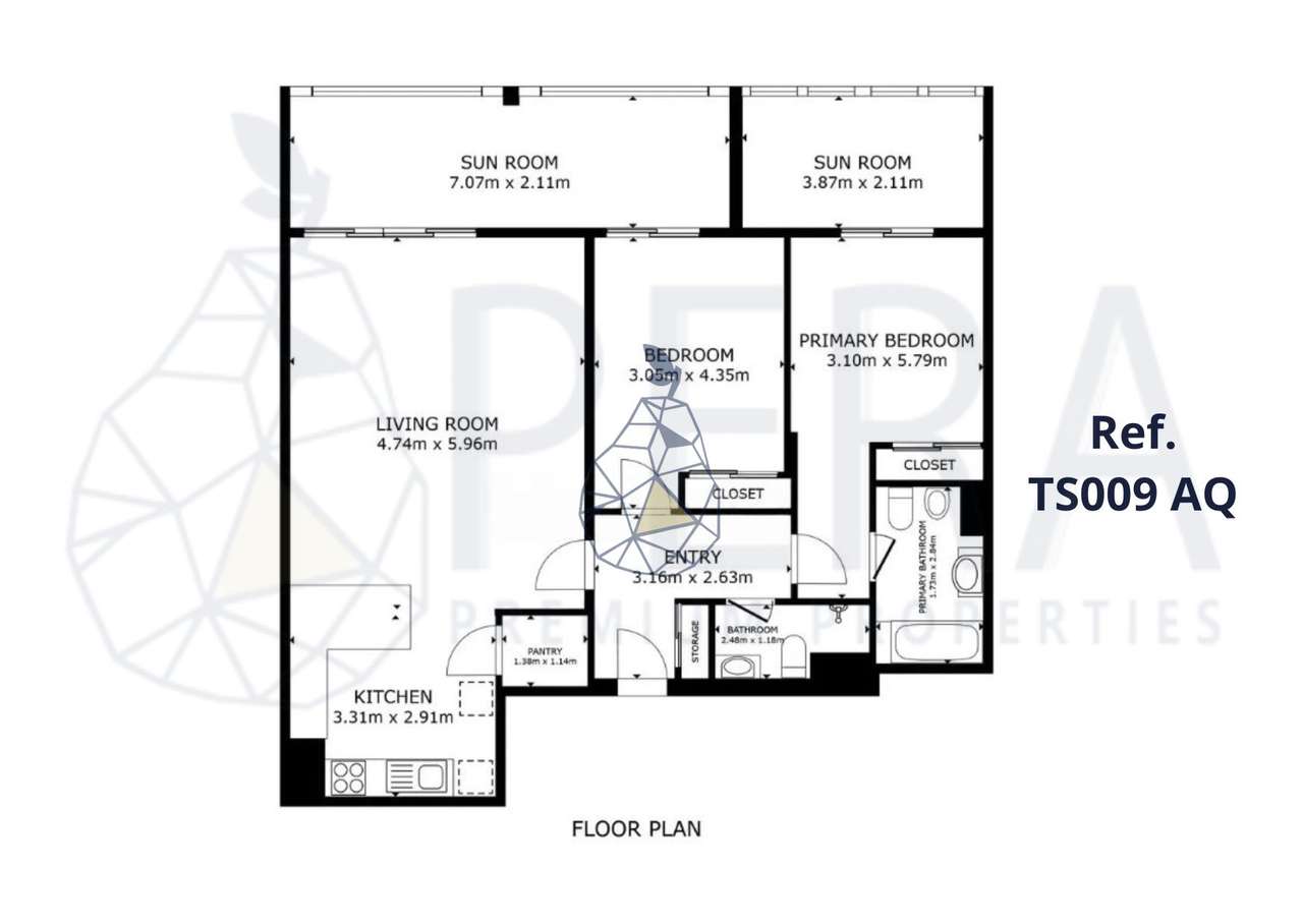 Magnifico Apartamento T2 situado no 7º piso   com 2 casas de banho no - Grande imagem: 5/45