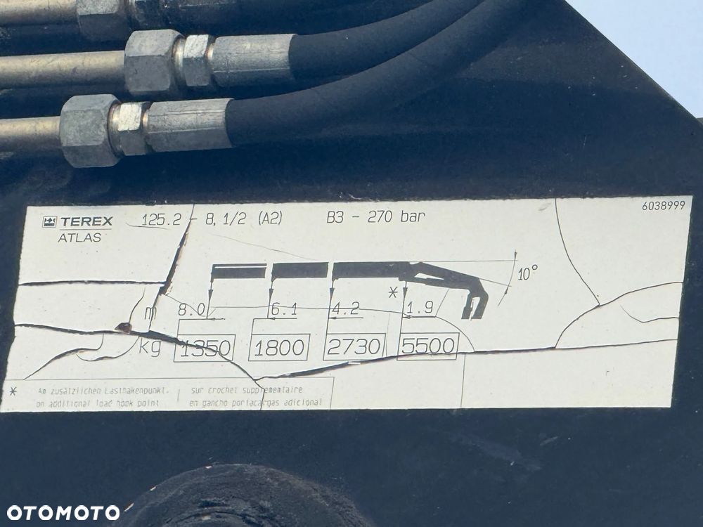 MAN TGA 26.350 *WYWROTKA 4,90m *TEREX ATLAS 125.2 * 6x4 * STAN BDB - 9