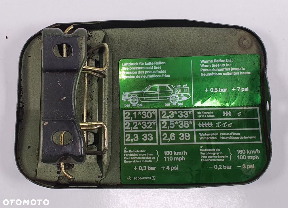 KLAPKA WLEWU PALIWA 876 MERCEDES W126 1265840639 - 2