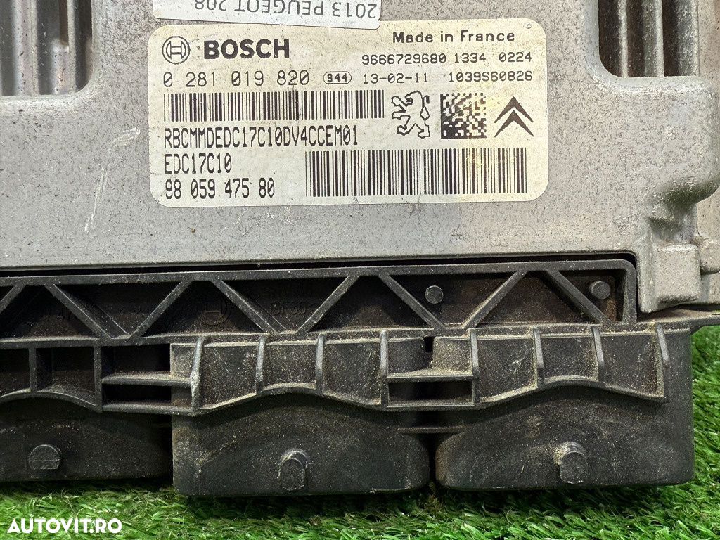 CALCULATOR MOTOR, ECU PEUGEOT 1.4 HDi 8HP (DV4C) 68HP/50KW COD: 0281019820, 9805947580 2012-2024 - 1