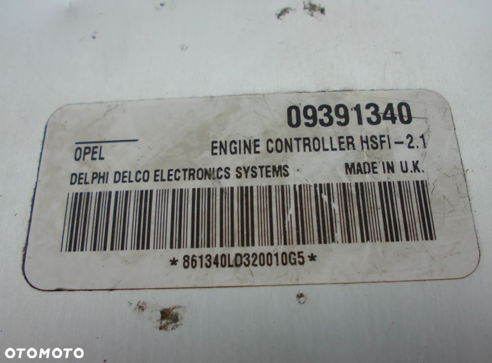 Sterownik Komputer Silnika Opel Delphi 09391340 - 2