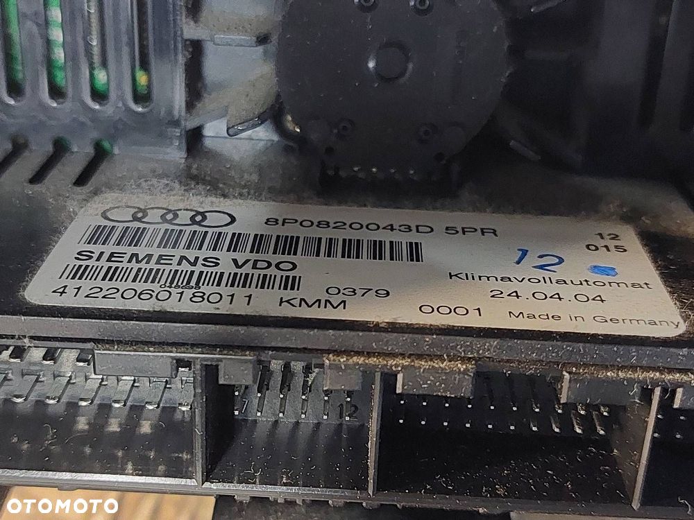 RADIO ODTWARZACZ + PANEL NAWIEWU + RAMKA + CUPHOLDER AUDI A3 8P - 5