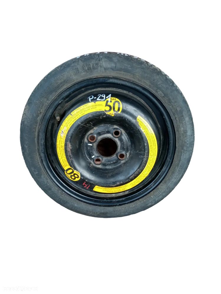 Koło Zapasowe Volkswagen Polo Lupo 105/70 R14 3 1/2 ET:42 4X100 6N0601025G 60443 - Gwarancja Wysyłka - 1
