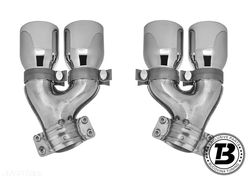 Difuzor Bara Spate cu Ornamente compatibil cu BMW Seria 5 G30 G31 M5 Design - 9