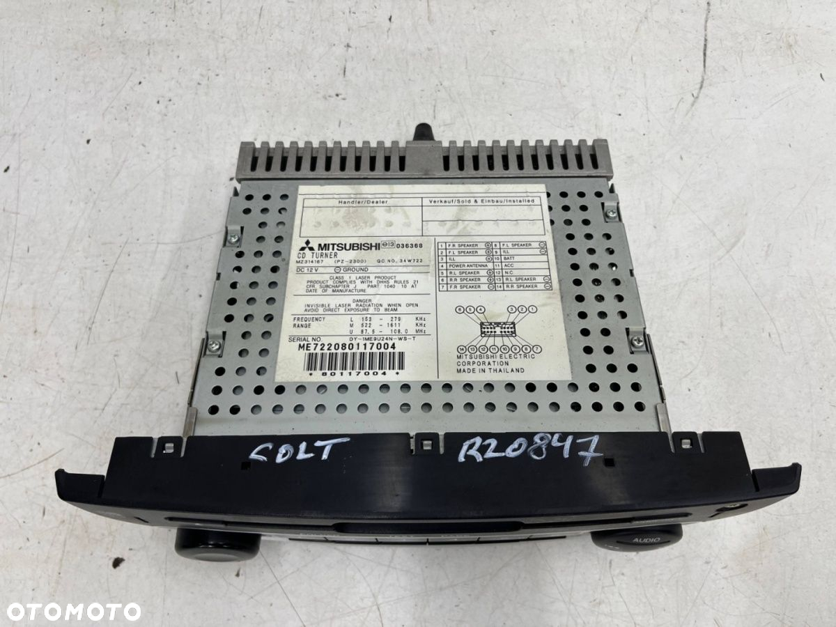 Radio Mitsubishi Colt VI 6 Z30 LIFT 08-12r. tuner Cd MP3 AUX fabryczny mz314167 - 2