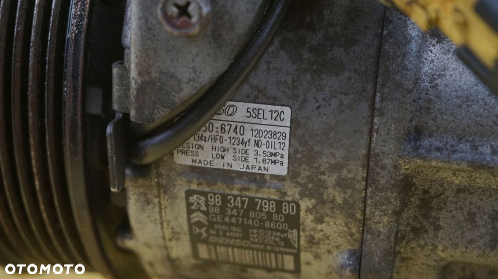 208 II C4 C5 DS3 1.2 THP PURETECH 21r HNS sprezarka klimatyzacji 9834779880 - 7