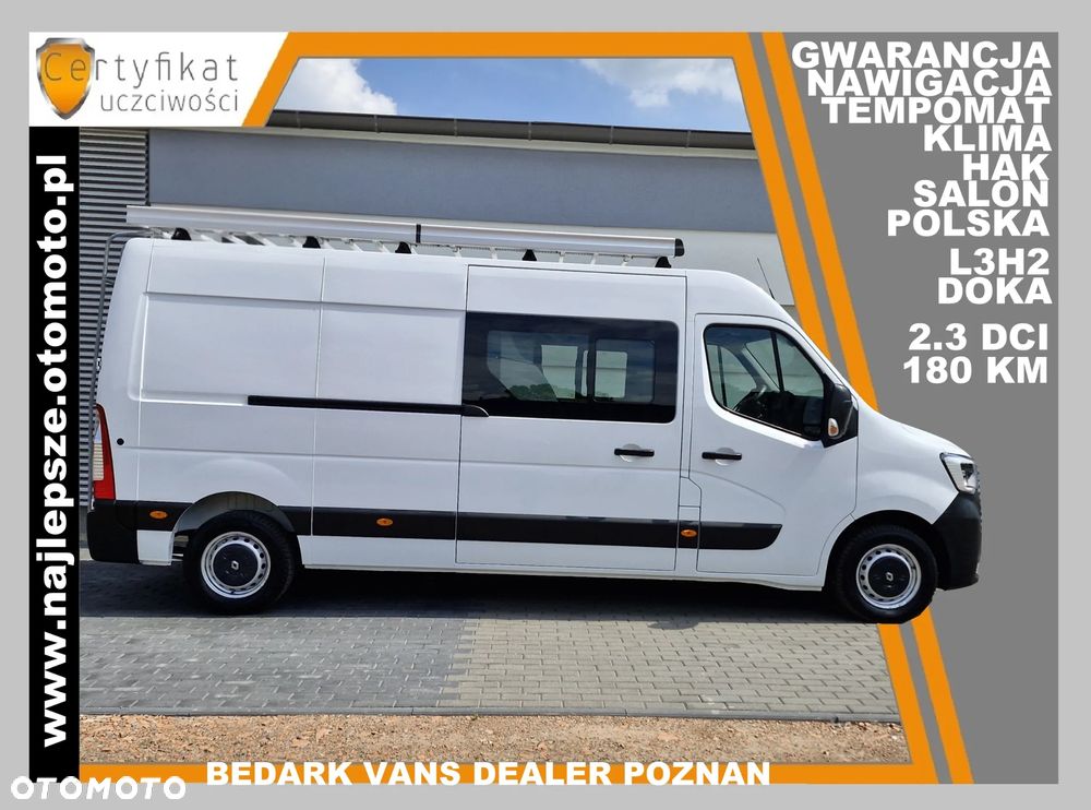 Opel Movano, L3H2, SALON POLSKA, 7 miejsc, DOKA, nawigacja, hak, tempomat, klima