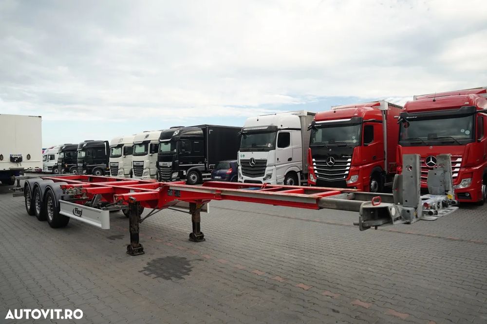 Fliegl / SEMIREMORCĂ CONTAINER / PENTRU TOATE CONTAINERELE / UNIVERSAL / EXTENSIBILĂ FAȚĂ ȘI SPATE / AXĂ RIDICABILĂ / AXE SAF / - 8