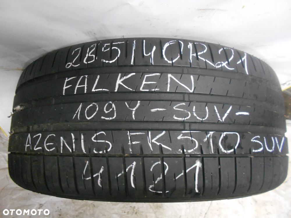 OPONA POJEDYNKA 285/40R21 FALKEN AZENIS FK510 SUV DOT 4121 6MM - 1