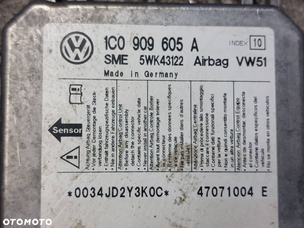 ZESTAW AIRBAG KOKPIT PODUSZKI PAS LEWY PRZÓD TRANSPORTER T5 VW T5 - 6
