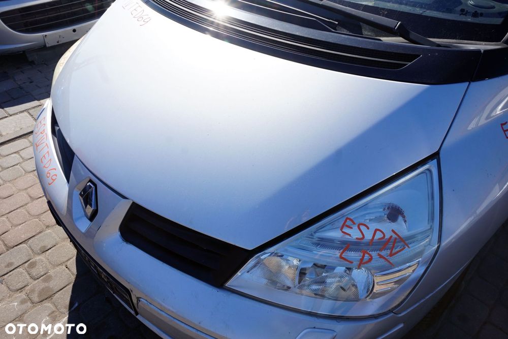MASKA ZDERZAK BŁOTNIKI LAMPY ESPACE GRAND IV PH2 LIFT TED69  RENAULT 2006-2010 SREBRNY PRZÓD KOMPLETNY - 4