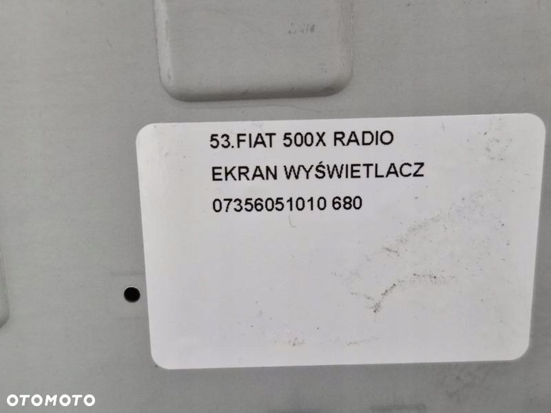 FIAT 500X RADIO EKRAN WYŚWIETLACZ 07356051010 - 11