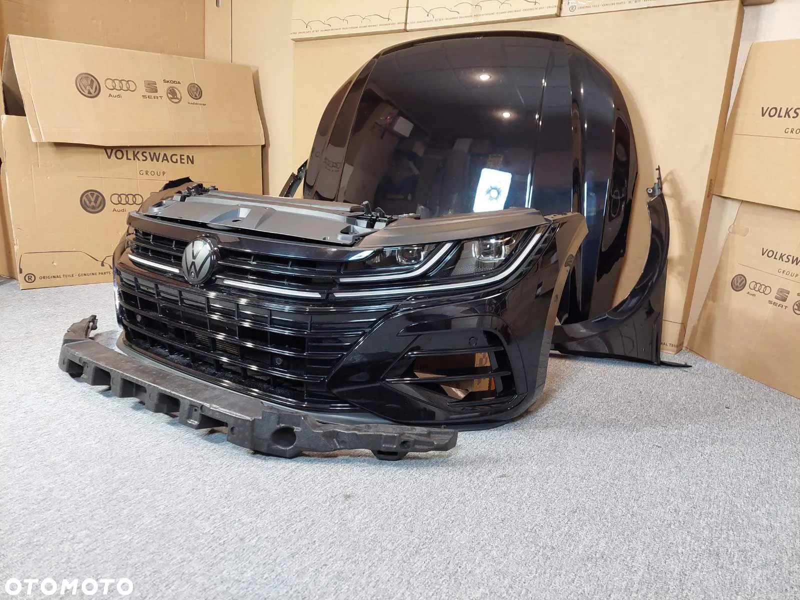 VW ARTEON R Model Lift 2021-2024 Kompletny przod Maska Zderzak Pas Lampy Blotniki - 9