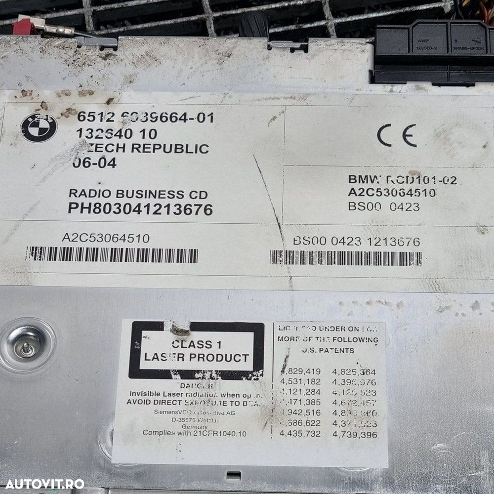 Cd player BMW X3 E83 2003 - 2006 (1464) 6512603966401 - 5
