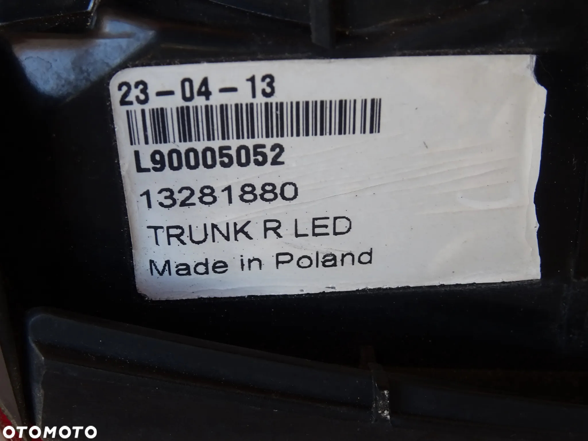 LAMPY TYŁ LAMPA TYLNA PRAWA LEWA W KLAPĘ BŁOTNIK OPEL ASTRA J OPC GTC COUPE LED - 7