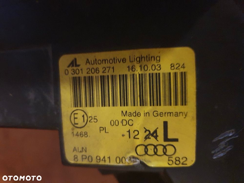 REFLEKTOR LEWY AUDI A3 8P XENON EUROPA - 4