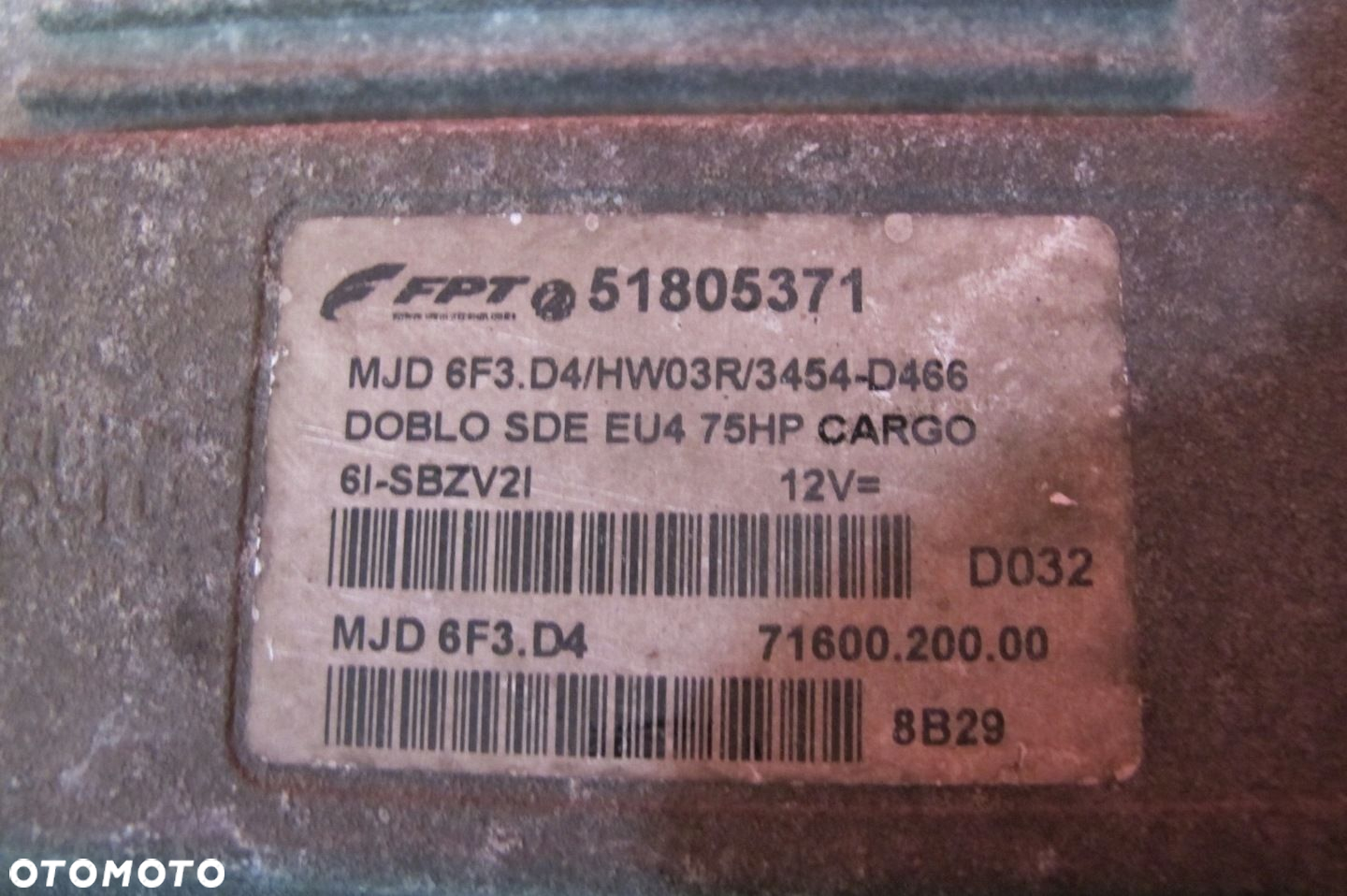 FIAT DOBLO I 1 1.3 MJ 199A2000 STEROWNIK KOMPUTER SILNIKA 51805371 - 2