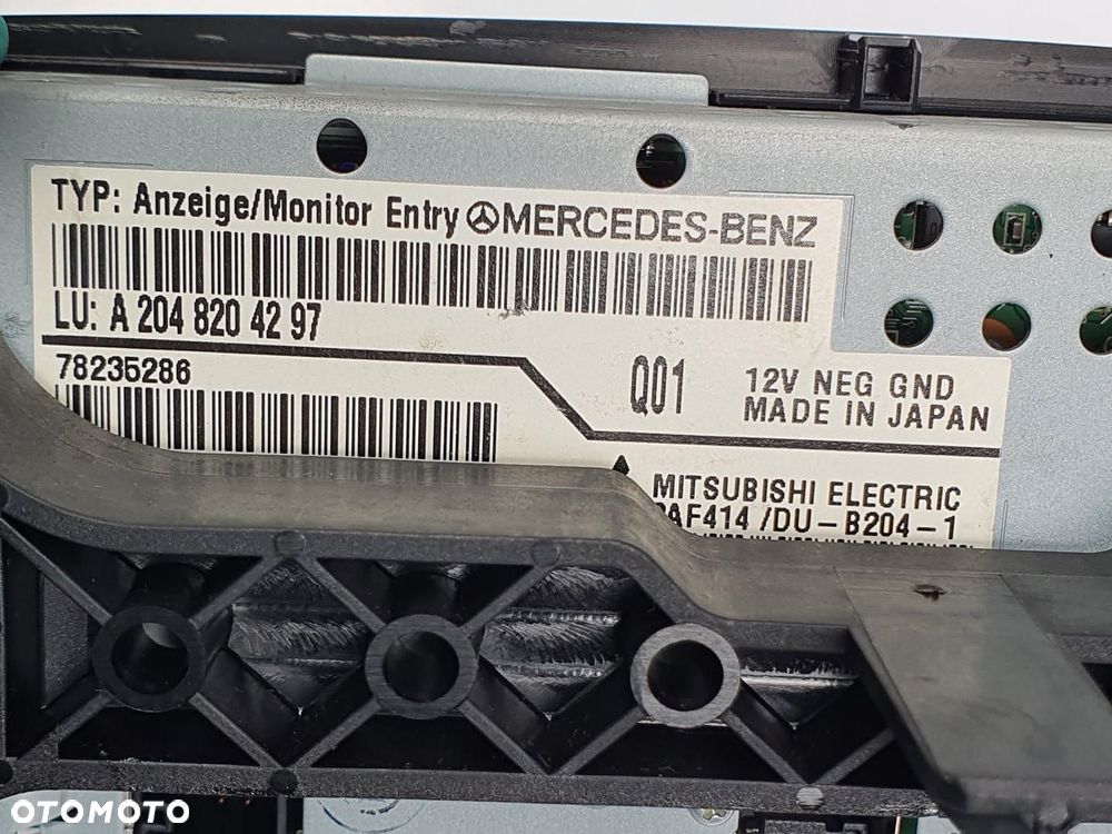 WYŚWIETLACZ PANEL RADIA MERCEDES W204 A2048204297 - 6