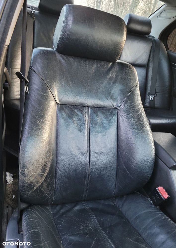 FOTEL PRAWY PRZÓD PRZEDNI BMW E39 EUROPA GRZANY CZARNA SKÓRA - 4