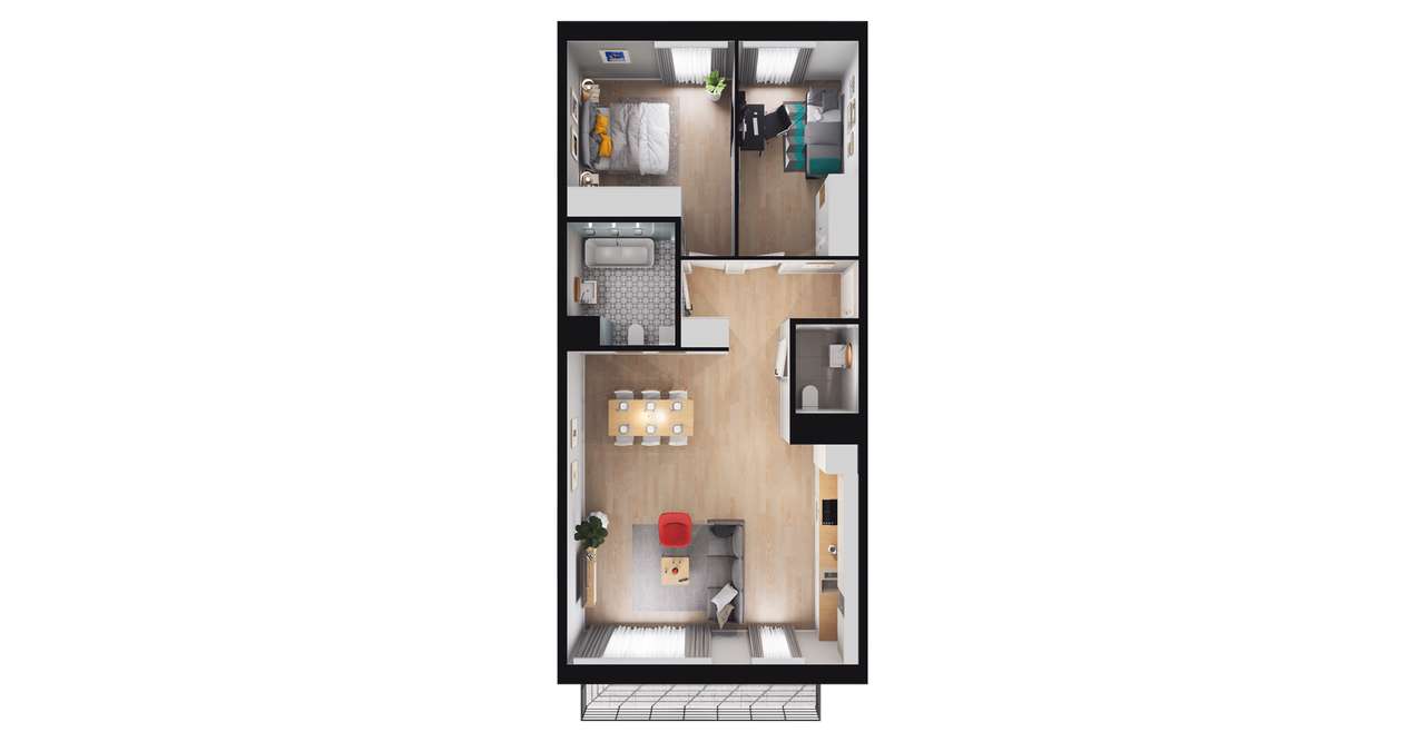 3-pokojowe mieszkanie 69m2 + balkon Bezpośrednio - Pełny obrazek: 2/23