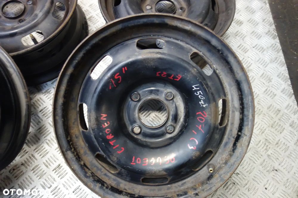 KOMPLET FELG STALOWYCH PEUGEOT 207 CITROEN C3 15 ET 23 - 2