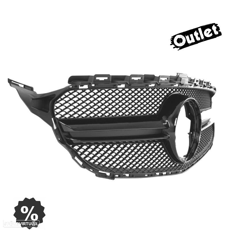 C030021C1 GRELHA FRONTAL MERCEDES W205 FACELIFT 18- LOOK AMG PRETO BRILHANTE - 6
