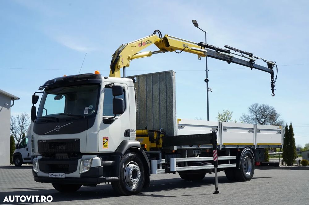 Volvo FL 280 / 4X2 / CAROSERIE 7,3 M / HYVA DRIVE / PILOT / FURCĂ PENTRU PALEȚI / ROTATOR / EURO 6 - 2