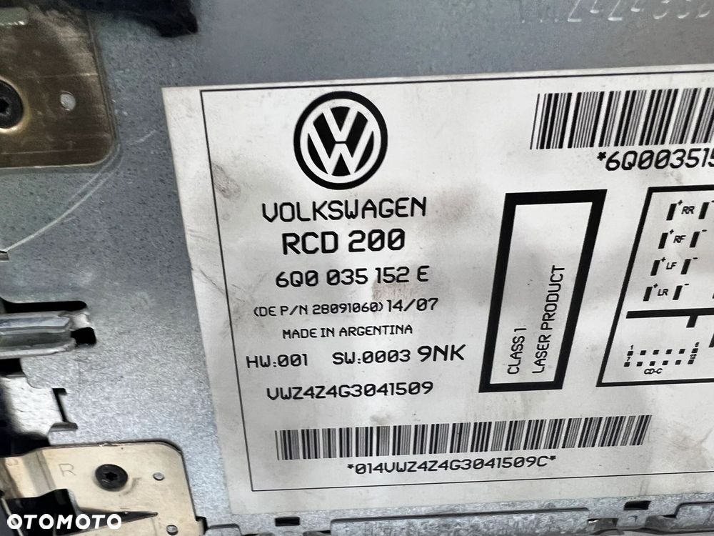 RADIO CD VW SHARAN 6Q0035152E - 6