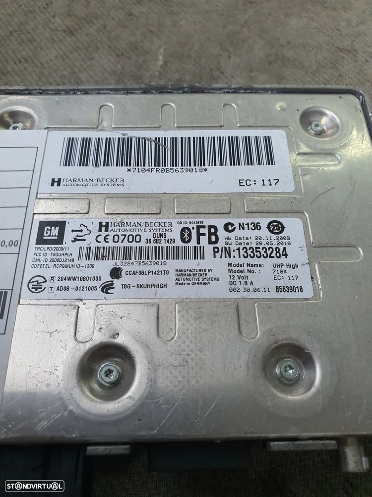 MODULO BLUETOOTH OPEL ASTRA J / 13353284 - 2