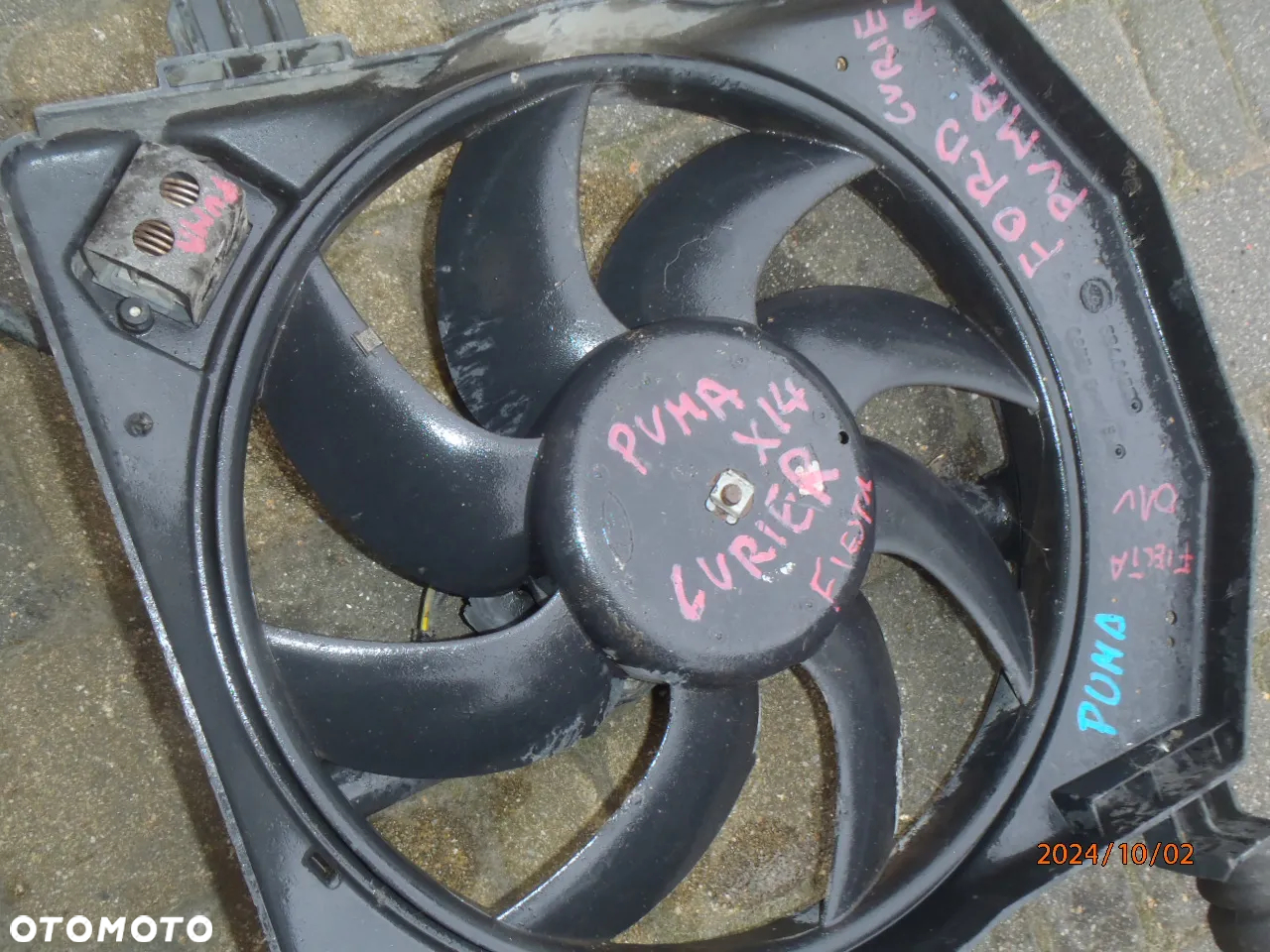 wentylator chłodnicy silniczek ramka ford eskort puma fiesta mondeo focus fokus mk3  oryginał posiadam wszystkie części - 13