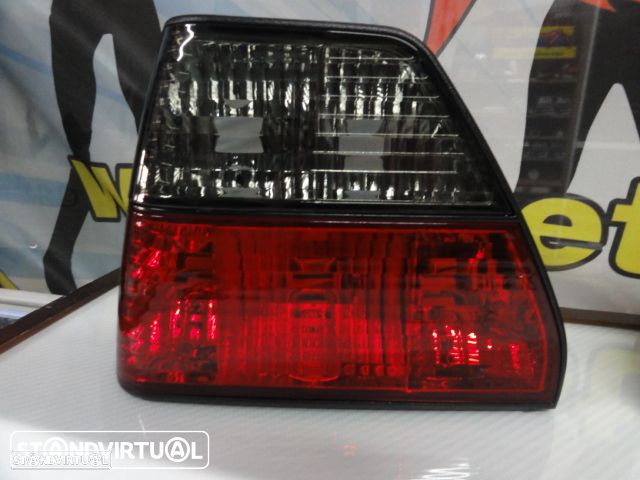 Faróis / farolins para VW Golf 2 / II Vermelho smoke - 3