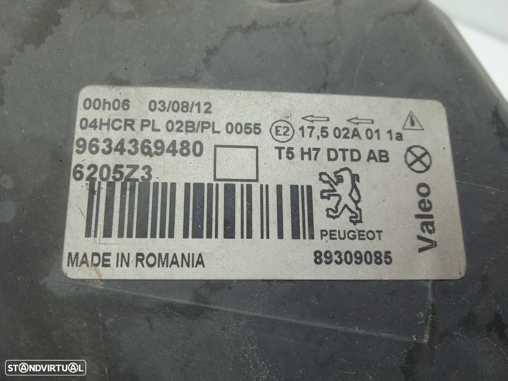 FAROL DIREITO PEUGEOT 307 2004 -9634369480 - 2