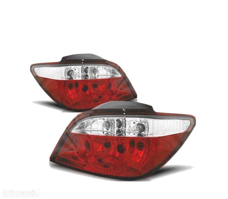 FAROLINS PEUGEOT 307 01-05 LOOK SUBARU BRANCO VERMELHO - 1