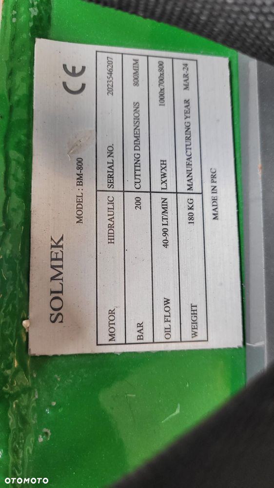 Solmek BM 800 mulczer hydrauliczny do koparki nowy - 5
