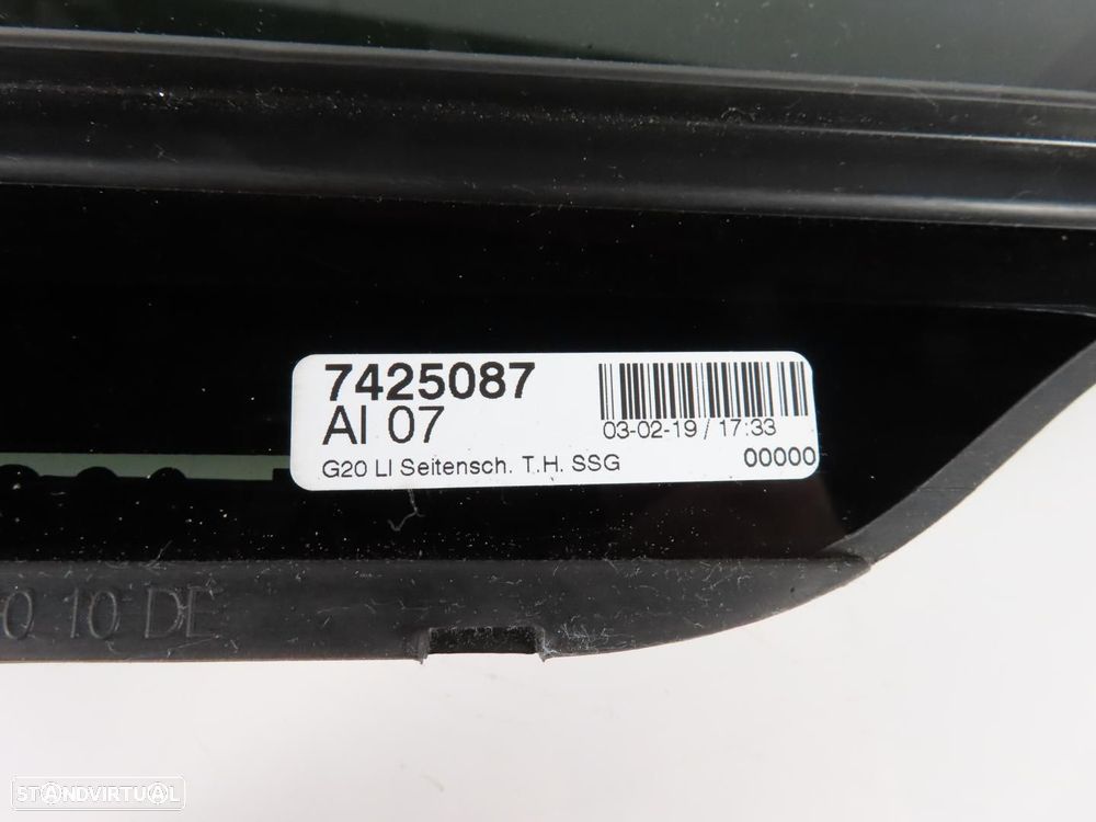 Vidro fixo porta Escurecido Esquerdo/Trás Usado / Original BMW 3 (G20) 517274250... - 3