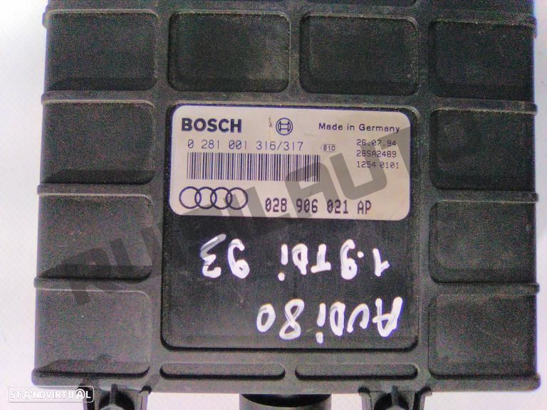Centralina Do Motor 0289_06021ap Audi 80 B4 [1991_1996] 1.9 Tdi - 2