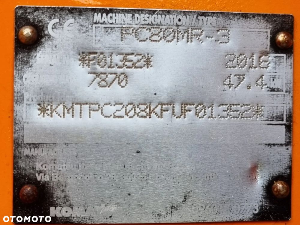 Komatsu Koparka Gąsienicowa 8ton Komatsu PC80MR-3 2017r Import Norwegia jak Nowa!! DEKRA - 13
