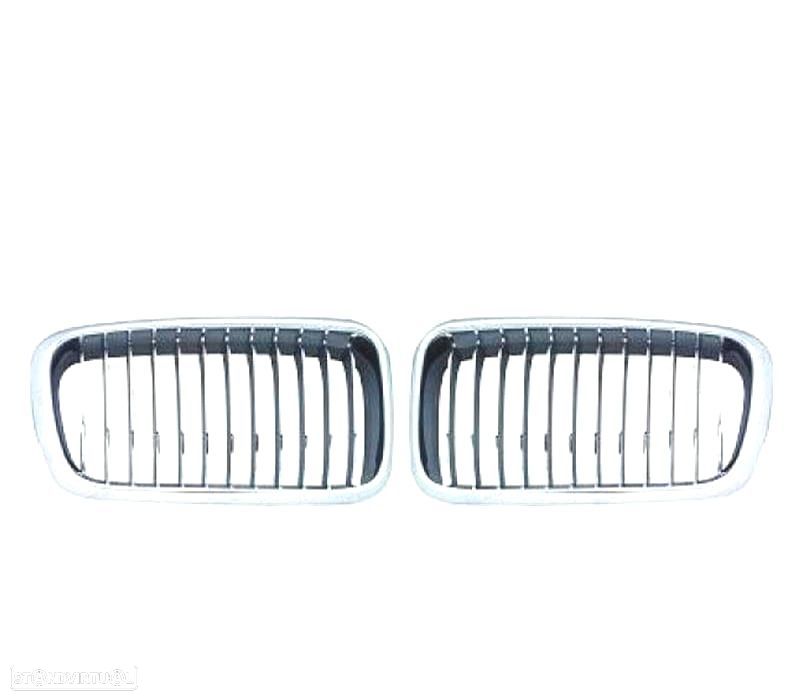 GRELHAS FRONTAIS BMW SERIE 7 E38 95-02 CROMADAS - 1