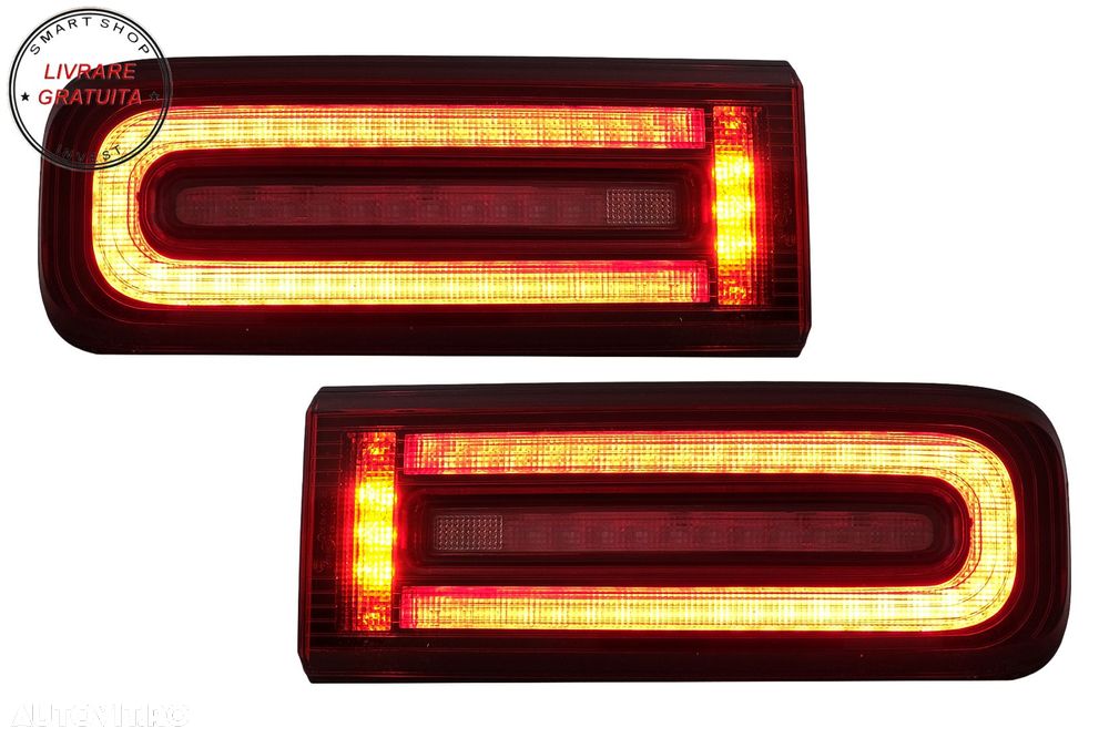 Stopuri Full LED Mercedes G-Class W463 Facelift (2018-2022) LED Dinamic Secvential- livrare gratuita - 1
