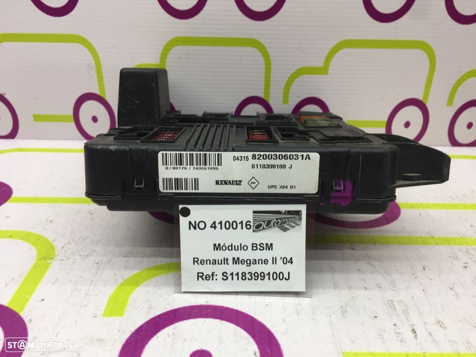 Módulo BSM / Caixa Fusíveis Renault Megane II de 2004 - Ref: S118399100J - NO410016 - 1